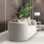 Ariana Loveseat Beige Gold