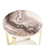 Ariana Chairside Table Gold - Image 3
