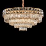 Soleil 22 Light Clear Chandelier Gold