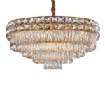 Soleil 22 Light Clear Chandelier Gold - Image 2