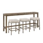 Brindle Console with Stools
